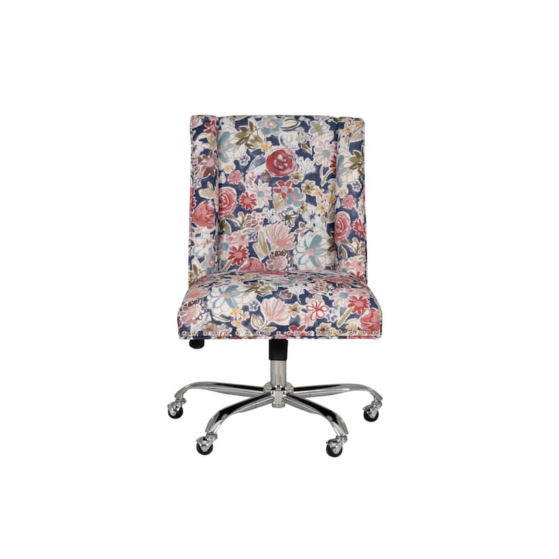 Violet Cow Print Office Chair