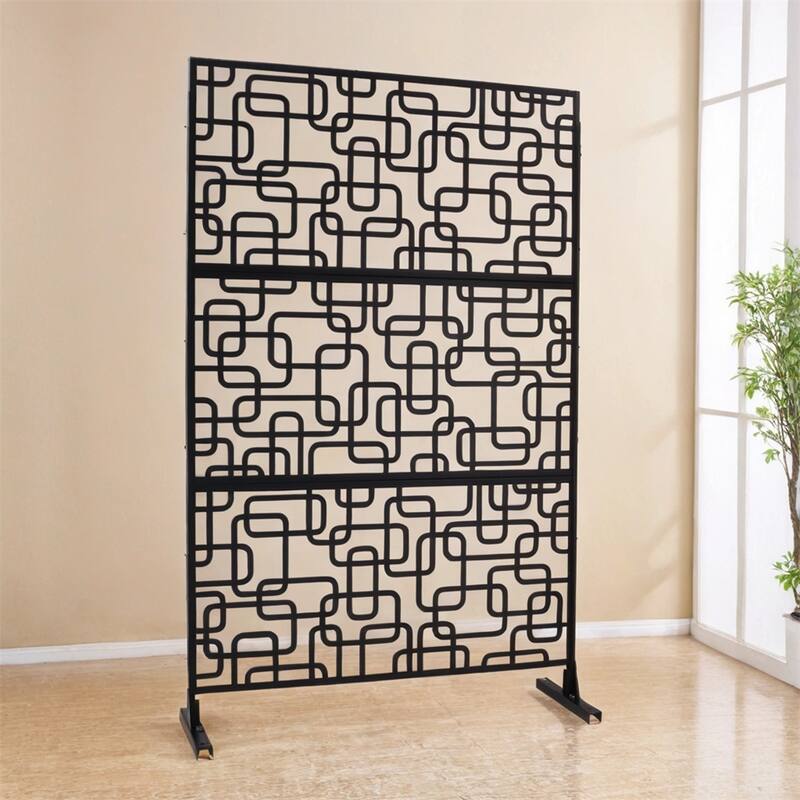 Outdoor & Indoor Privacy Screen Metal Privacy Screen 76" H×48" W