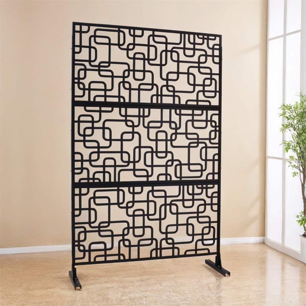 Outdoor & Indoor Privacy Screen Metal Privacy Screen 76" H×48" W