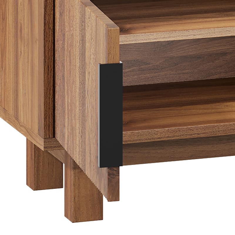 Moasis 59"W Fluted TV Stands for TVs up to 65 Inches, Entertainment Center with Power Outlets
