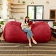preview thumbnail 47 of 49, Jaxx 7ft Oversized Bean Bag Couch – Extra Large 3-Seat Floor Sofa with Washable Cover Play Rooms, Living Rooms & Basements