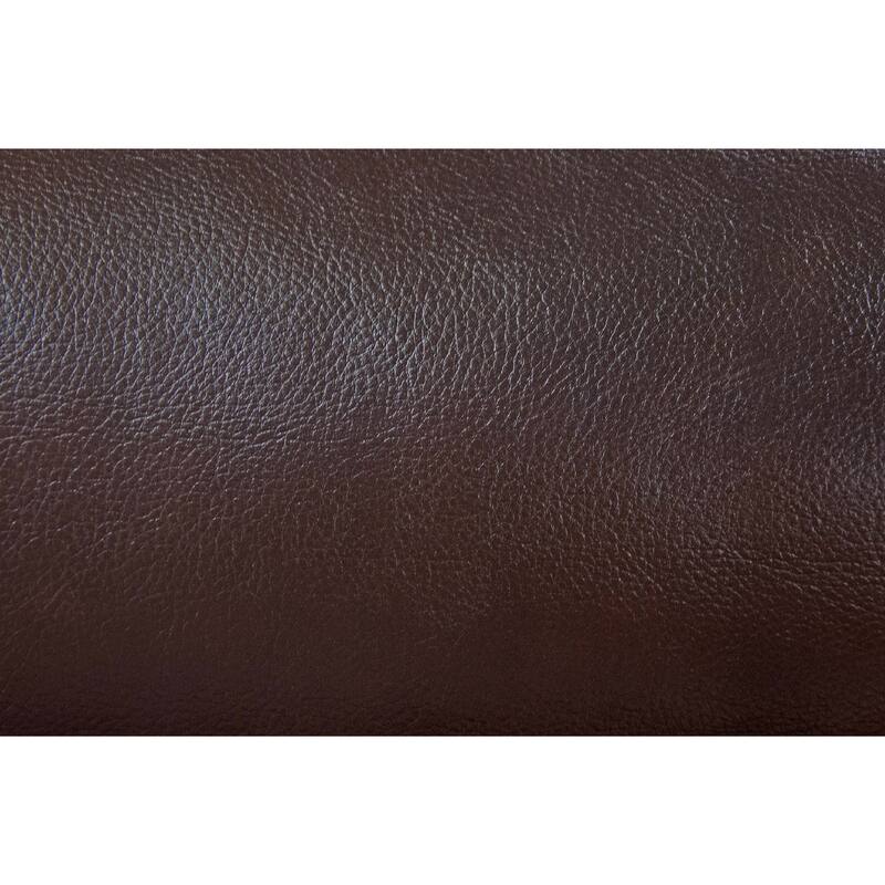 Ina Power Sectional Recliner L Shape Sofa, Console, Brown Faux Leather