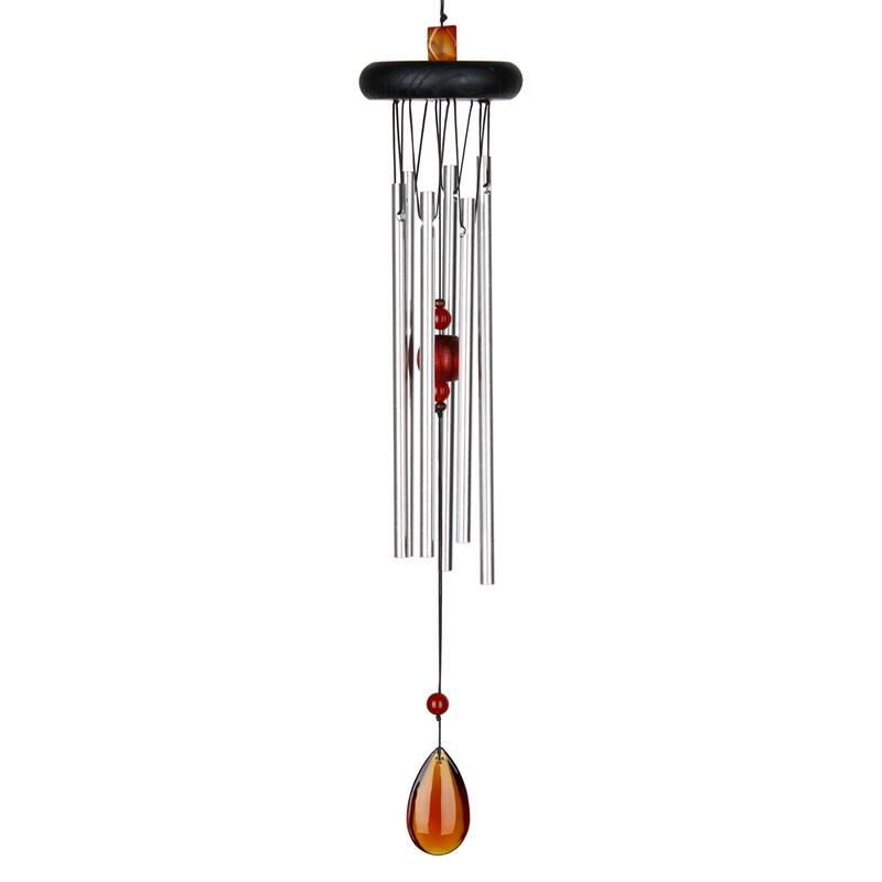 17 in. Woodstock Chakra Wind Chime - Amber