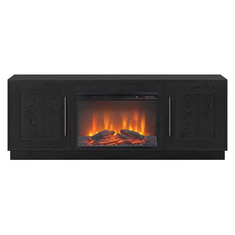 Tillman Rectangular TV Stand with Log Fireplace for TV's up to 75"