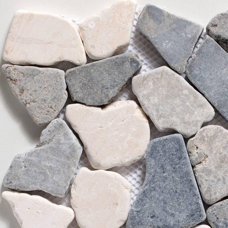 Fit Mosaic 11 in. x 11 in. Marble Mesh-Mounted Mosaic Wall and Floor Tile