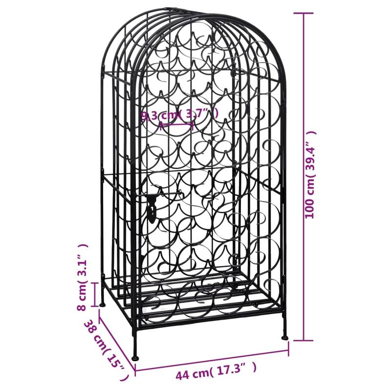 vidaXL Wine Rack for 35 Bottles Metal