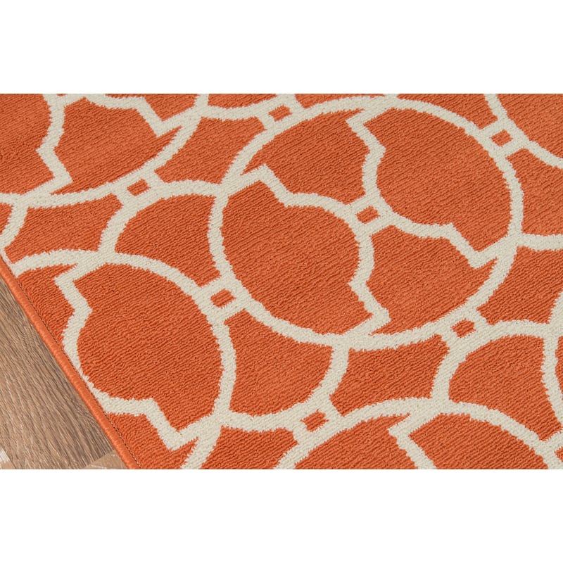 Momeni Baja Moroccan Tile Orange Indoor/Outdoor Area Rug