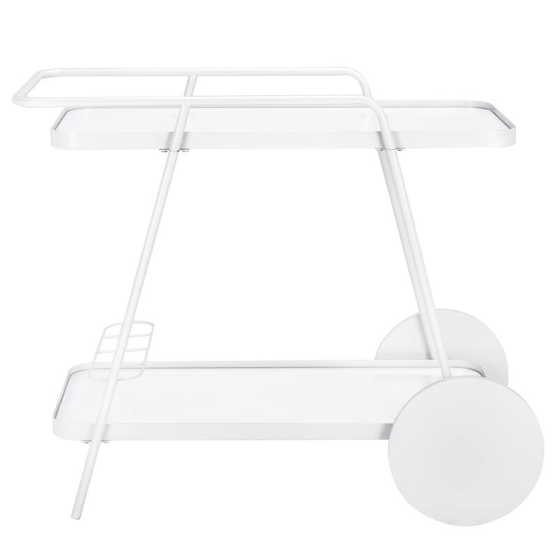 SAFAVIEH Home Zunia 2 Tier Bar Cart - 36"W x 19"D x 30"H