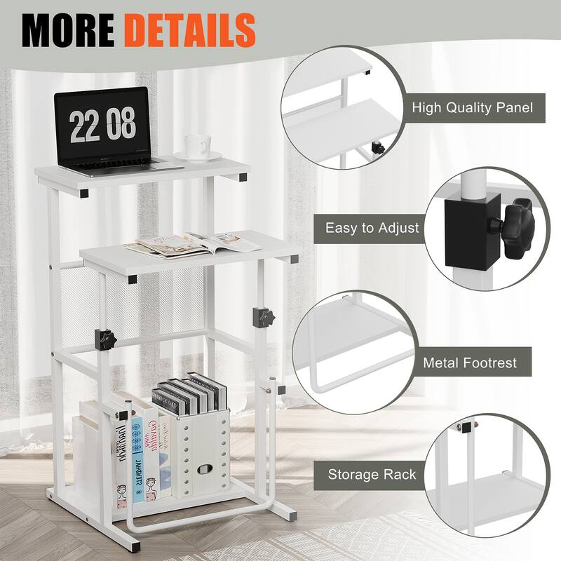 Futzca Standing Desk, Adjustable Height Laptop Table