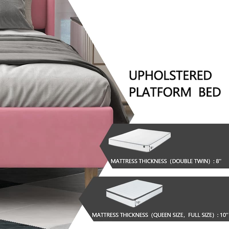Alazyhome Upholstered Platform Bed Frame