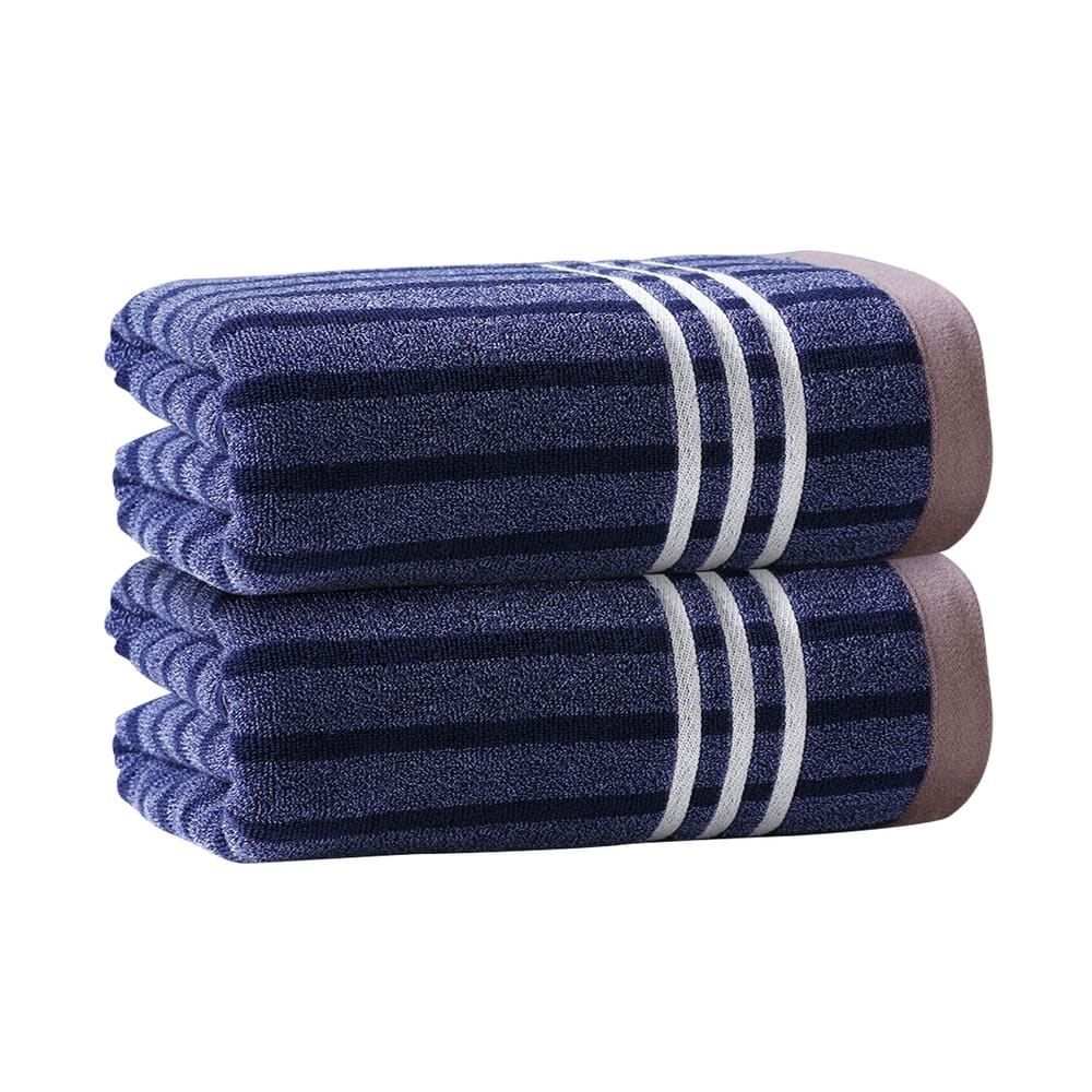 2-Pack Cotton Bath Towels, 30"x60" Absorbent Towels for Bathroom