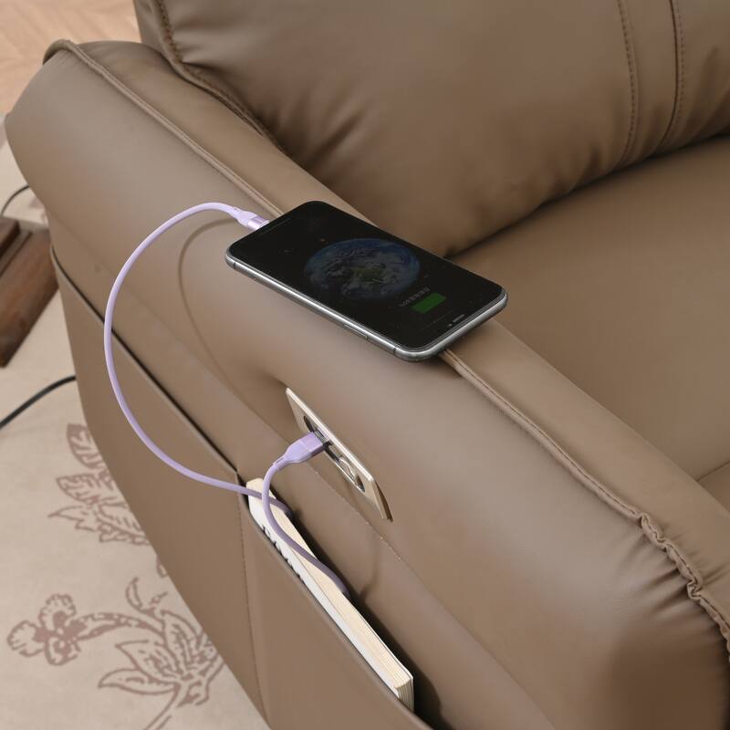 270° Swivel Rocker Power Recliner with USB Ports