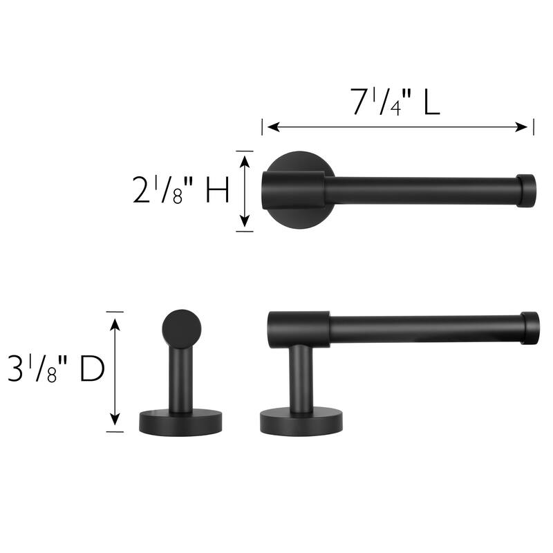 Design House Graz Park Matte Black Toilet Paper Holder