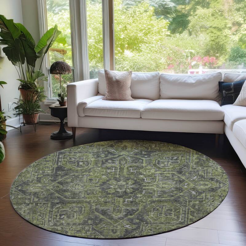 Mava Oriental Weather Resistant Timeless Grace Outdoor Rug