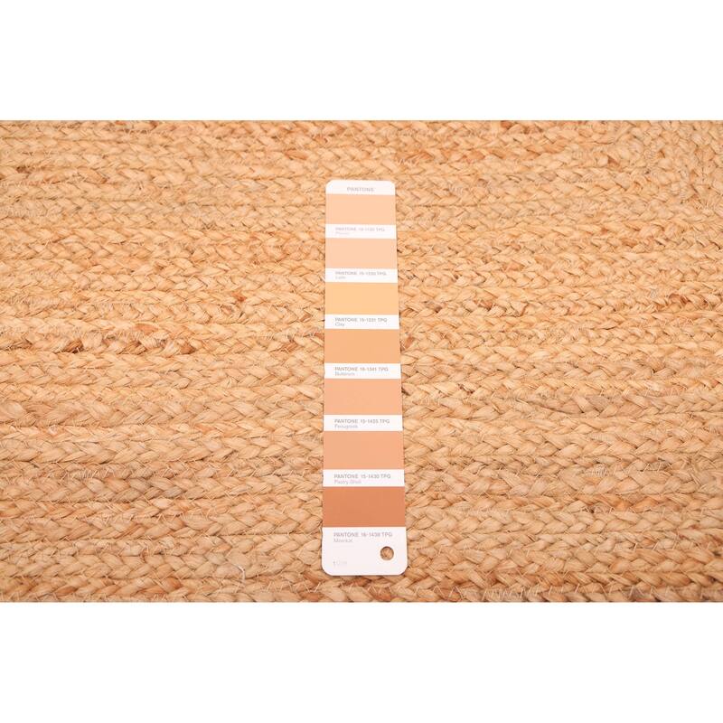 ECARPETGALLERY Braided Weave Palas Denizli Tan Jute Rug - 4'0 x 6'0