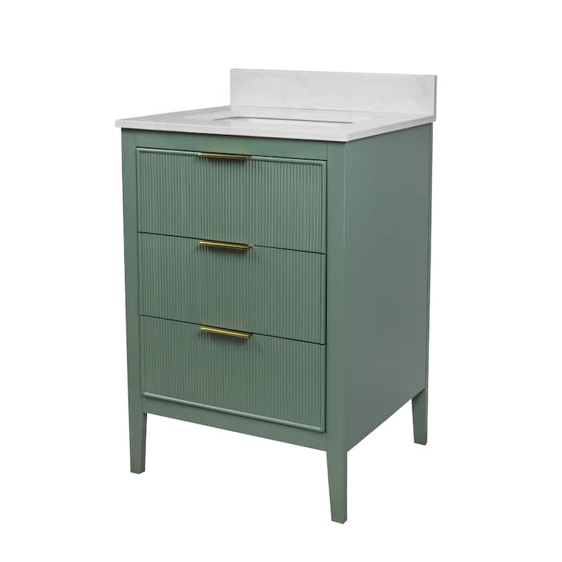 Evelyn 24-inch Vanity with Engineered Marble Top