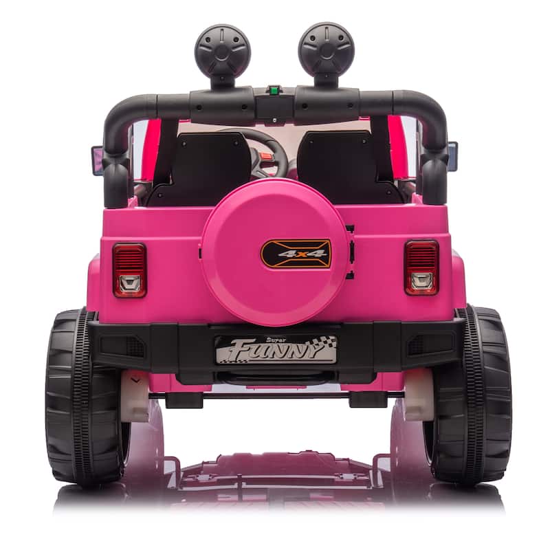 24V Kids Ride On Electric Car W/Parents Control,Seat width 20in,2WD,Rear suspension,Trunk storage,for Kids Aged 3-8