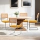 preview thumbnail 3 of 6, Bauhaus Cantilever Rattan Cane Side Dining Chairs