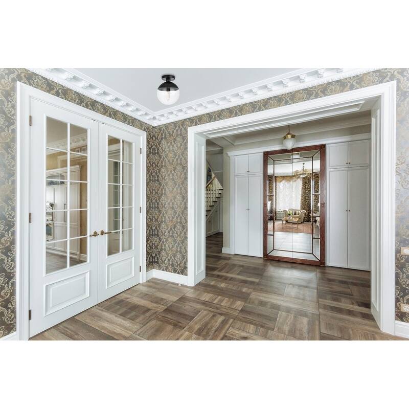 1-light 10-inch Glass Orb Flush Mount Light Fixture