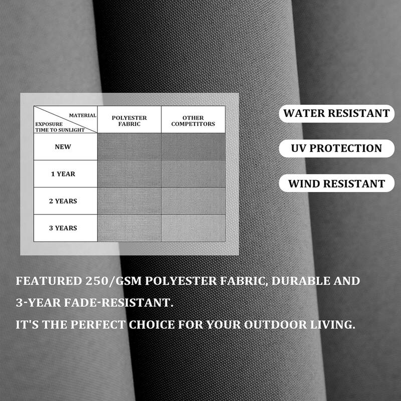 Pellebant 11X11FT Outdoor Patio Cantilever Offset 360 Degree Rotation Umbrella with HDPE Base