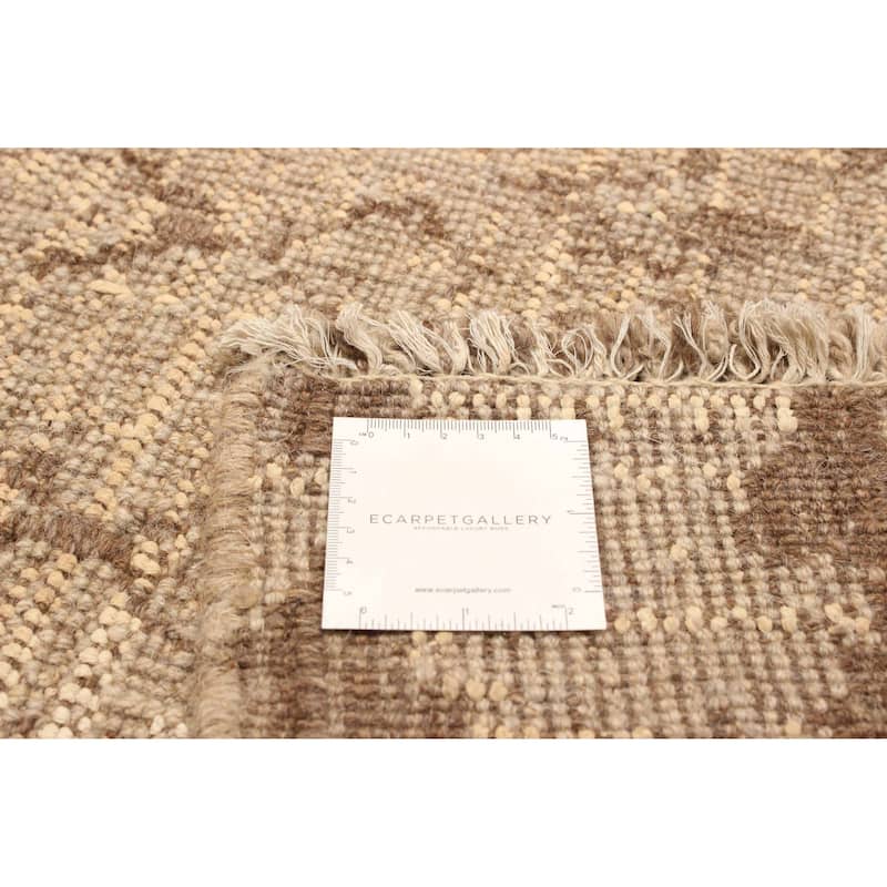 ECARPETGALLERY Flat-Weave Ankara FW Taupe Wool Tapestry Kilim - 4'8 x 6'9