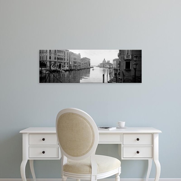 Easy Art Prints Panoramic Image 'Buildings along a canal, Ponte dell'Accademia, Grand Canal, Venice, Italy' Canvas Art