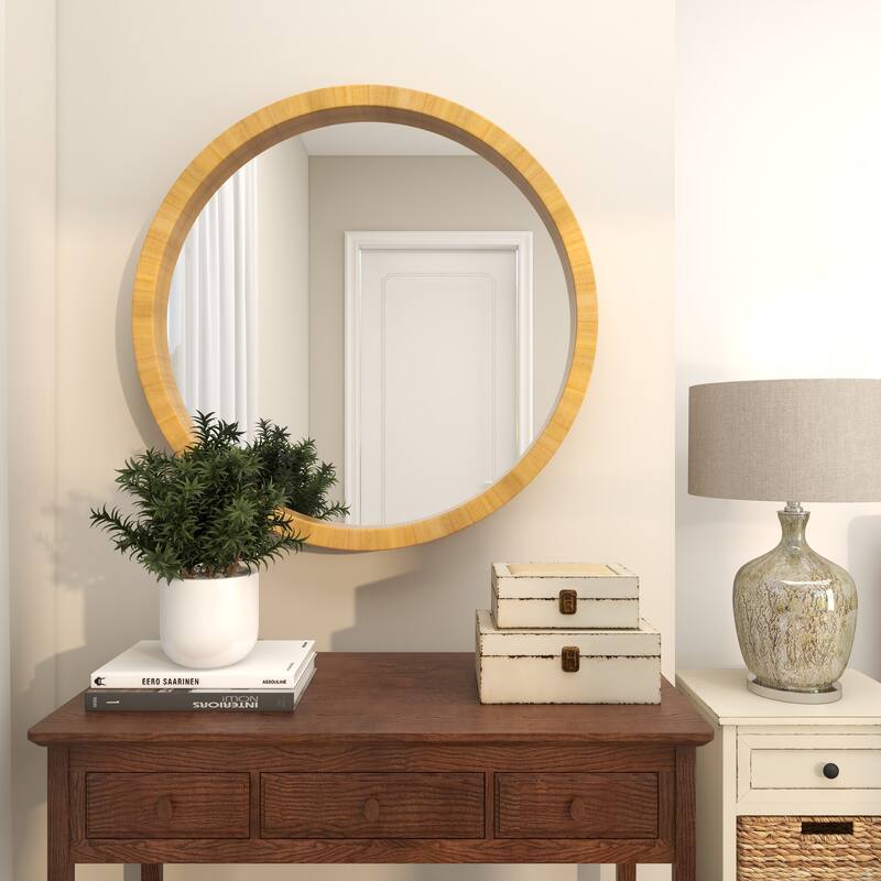 Brown Contemporary Wall Mirror