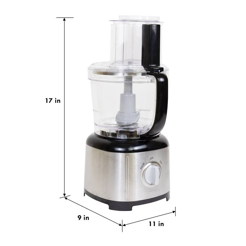 Kenmore 11-Cup Food Processor and Vegetable Chopper, Black & Silver