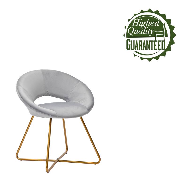 Porthos Home Reine Leisure Accent Chairs Set of 2, Velvet Upholstery, Gold Legs