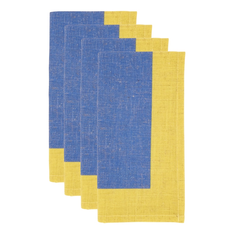 Colorful Block Border Napkin (Set of 4) - 20"x20"