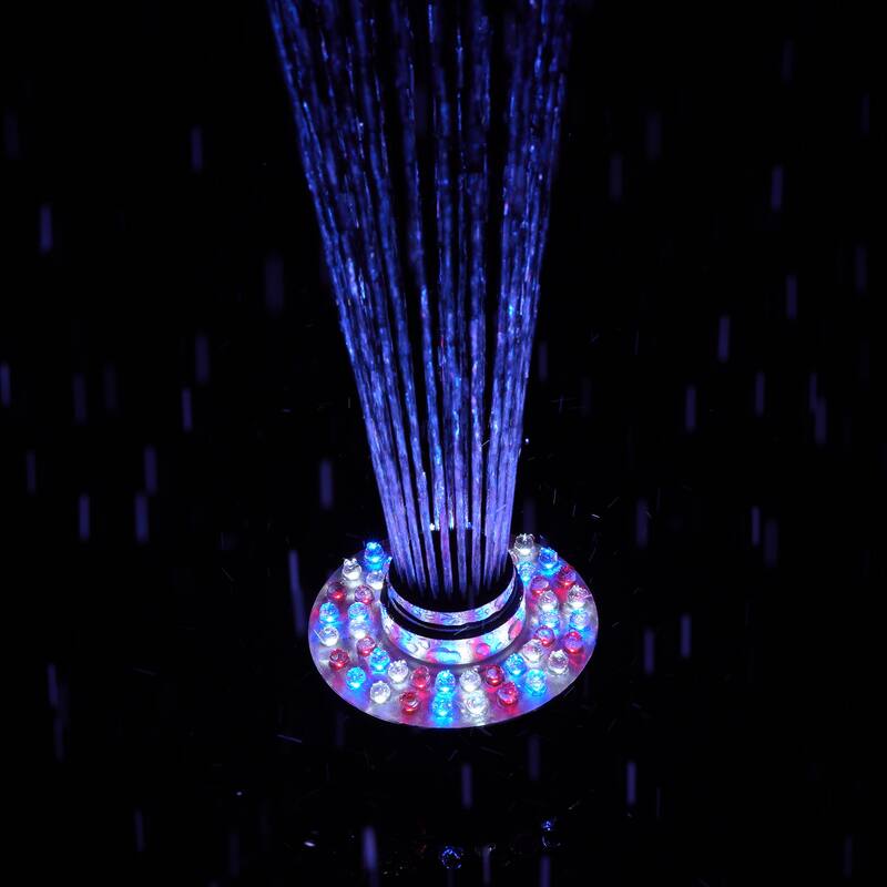 Alpine Corporation 398 GPH Pump 48 LED Light Floating Spray Fountain, Black