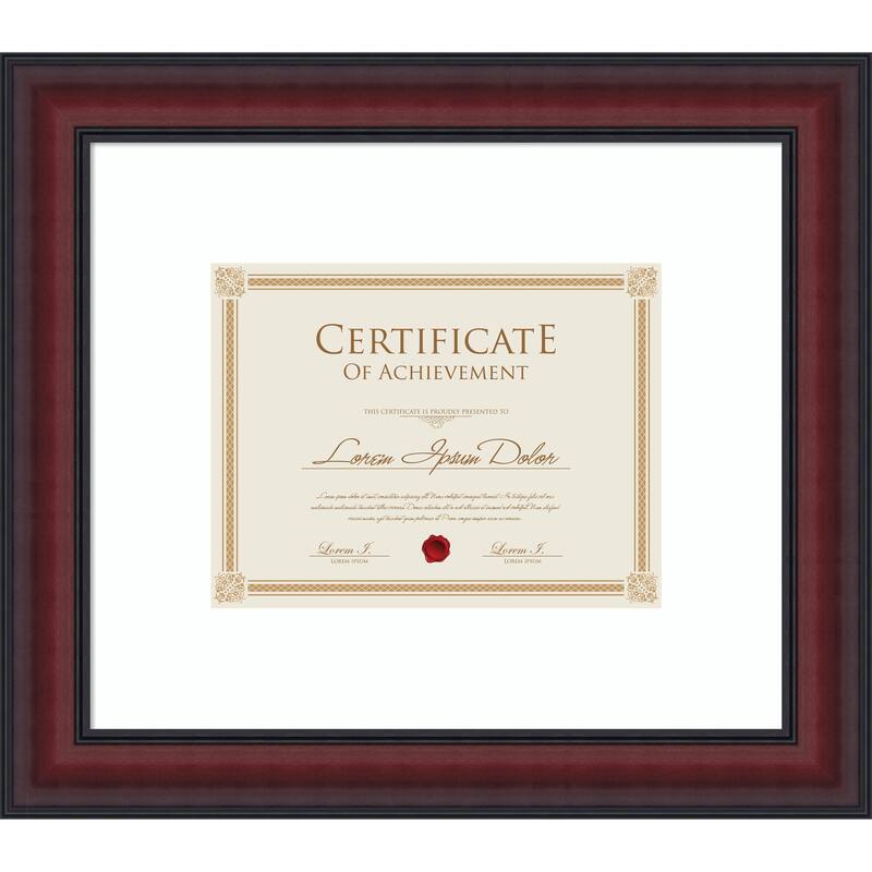 Dalat Picture Frame, Photo Frame - 17x14.5 Matted to 11x9 - Dalat Cherry