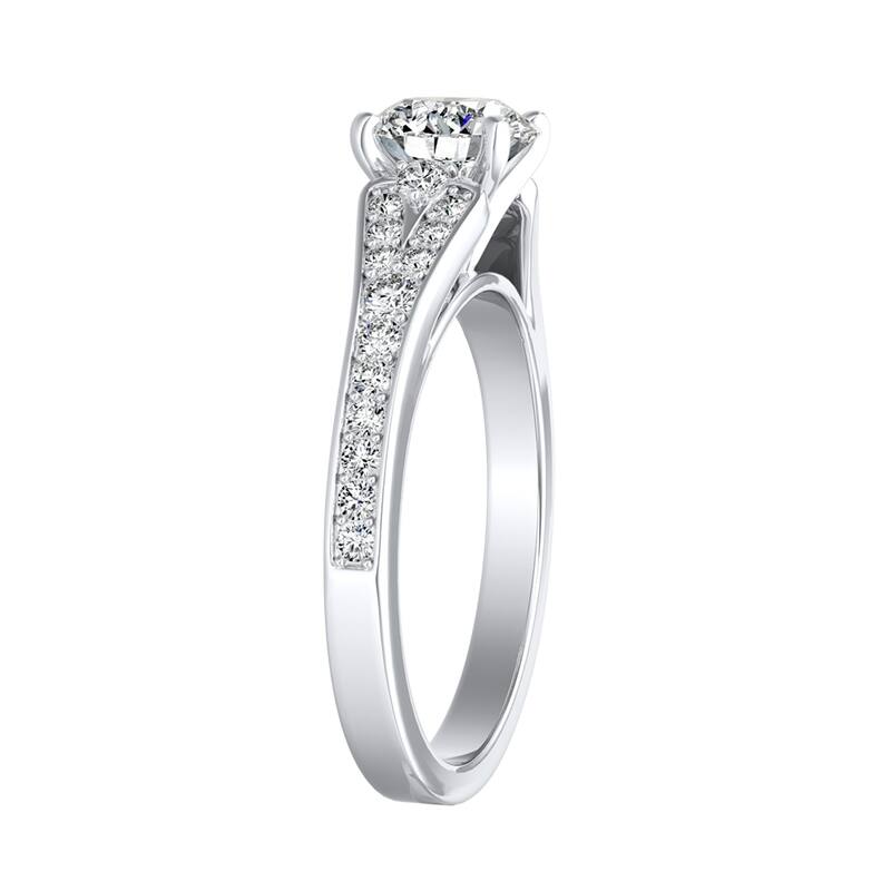 Auriya 14k Gold 1 1/4ctw Moissanite Engagement Ring