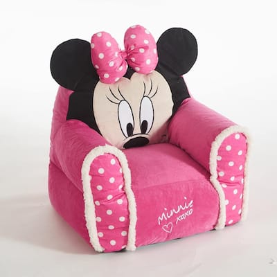 Disney Minnie Mouse Figural Bean Bag Chair, Pink, Ages 3+