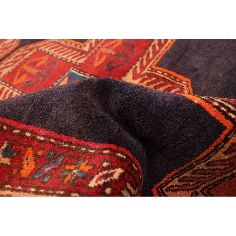 ECARPETGALLERY Hand-knotted Konya Anatolian Dark Navy, Red Wool Rug - 3'8 x 9'3