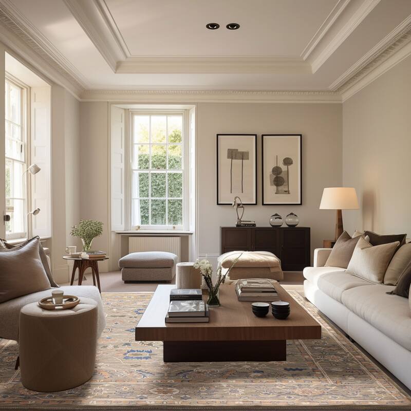 ECARPETGALLERY Hand-knotted Modern Oushak Light Green, Sage Wool Rug - 8'0 x 10'3