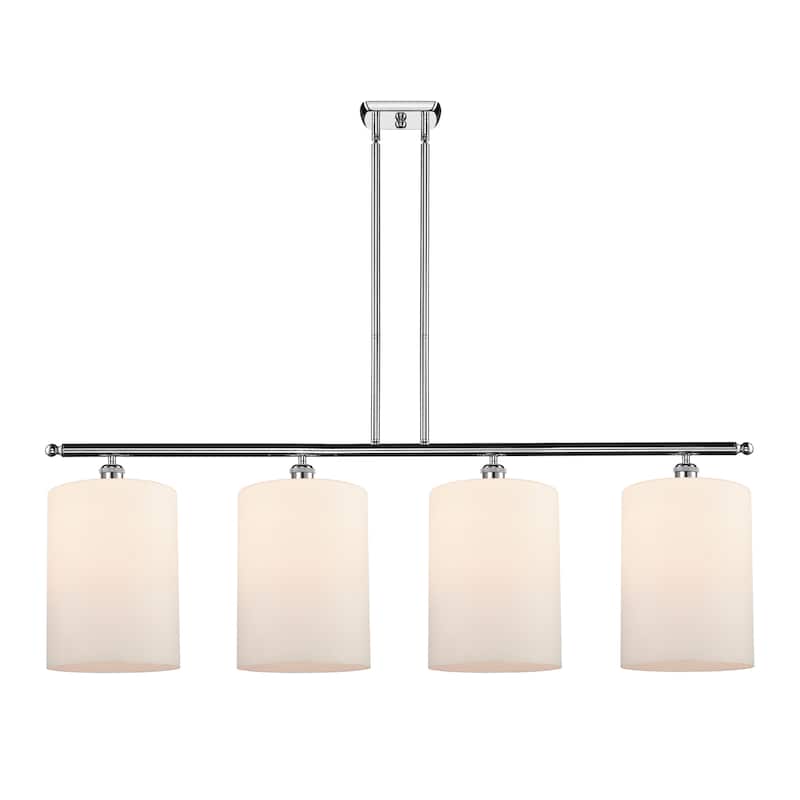 Innovations Lighting Cobbleskill - 4 Light 48" Island Light - Polished Chrome/Matte White