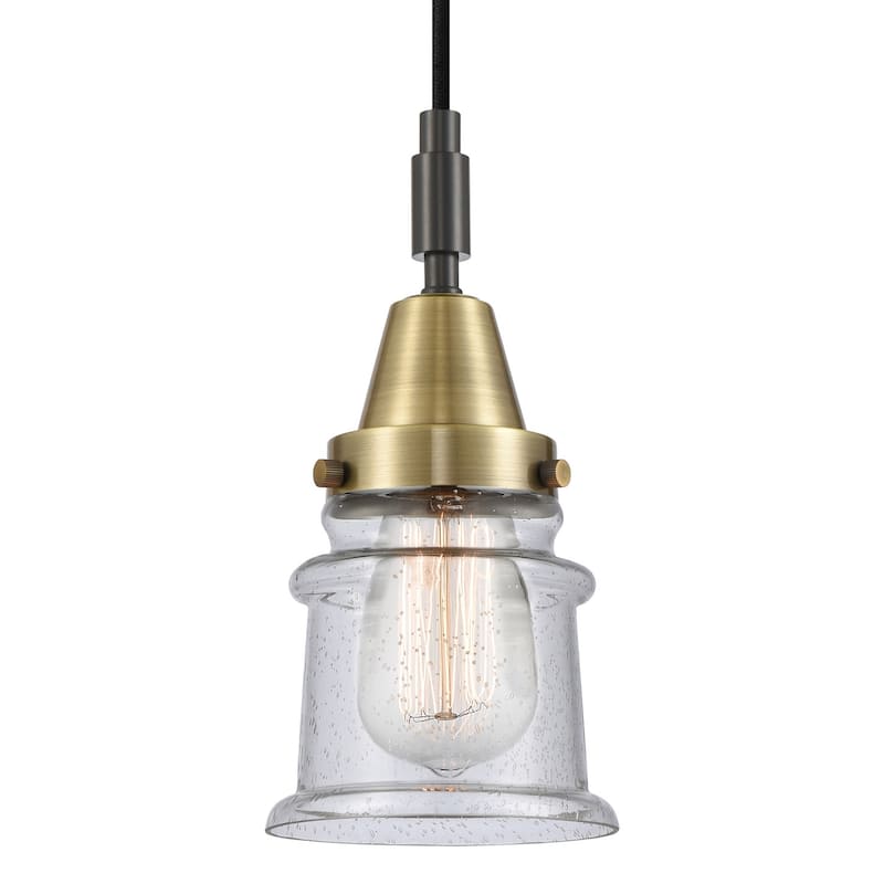 Innovations Lighting 447-1P-G184S Canton 5" Wide Mini Pendant with - Black Antique Brass