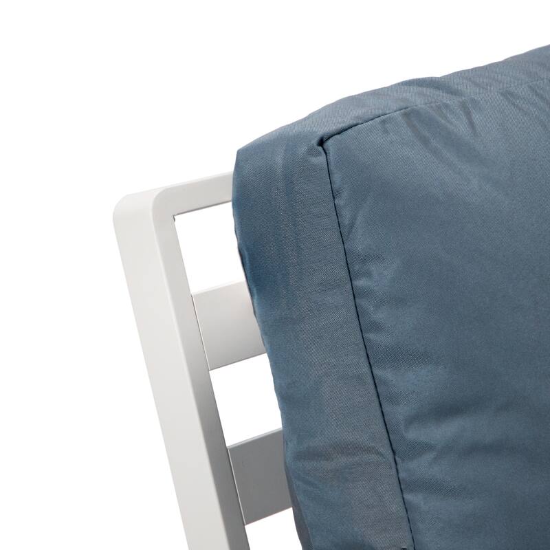 Walbrooke Outdoor Patio Furniture Set with Aluminum Frame Polyester Upholstered Seating and 37000 BTU Propane Burner