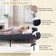 preview thumbnail 22 of 31, 68 in. Soft Convertible Sofa Bed with Adjustable Backrest and Solid Wood Legs