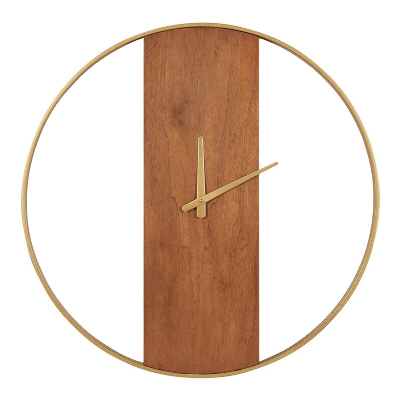 Kate and Laurel Ladd Round Numberless Wall Clock