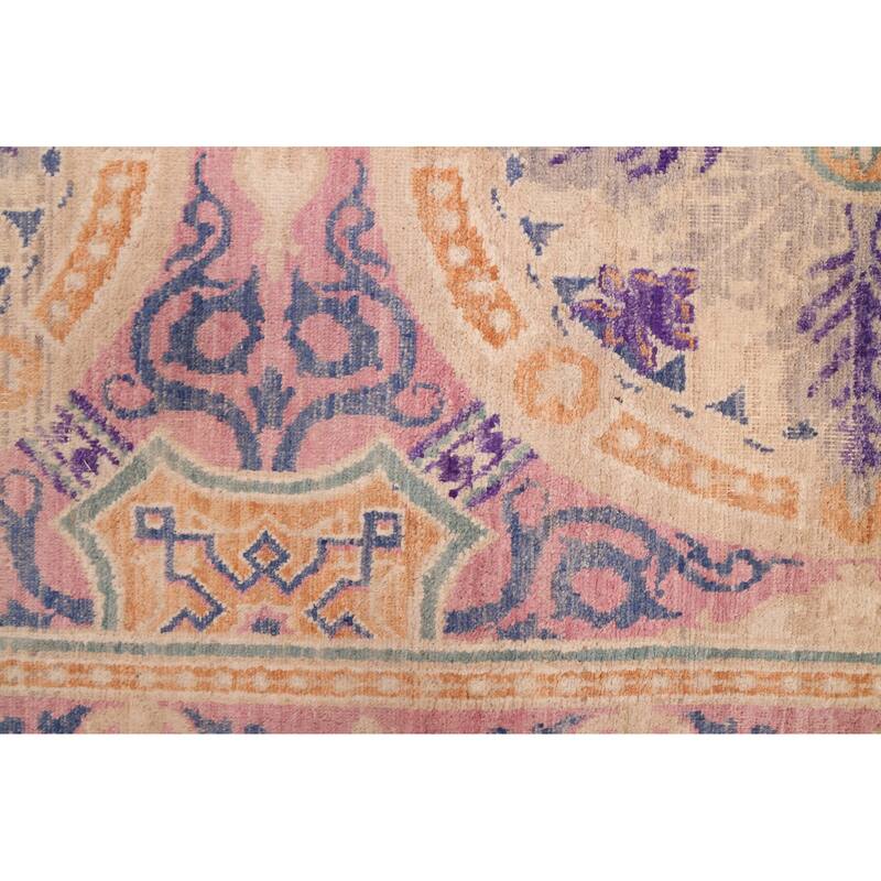 ECARPETGALLERY Hand-knotted Signature Collection Violet Wool Rug - 9'0 x 12'2