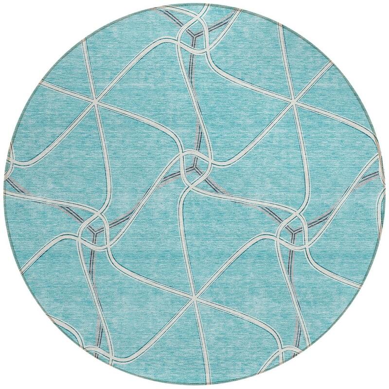 HomeRoots Geometric Transitional Rectangle Outdoor Rug
