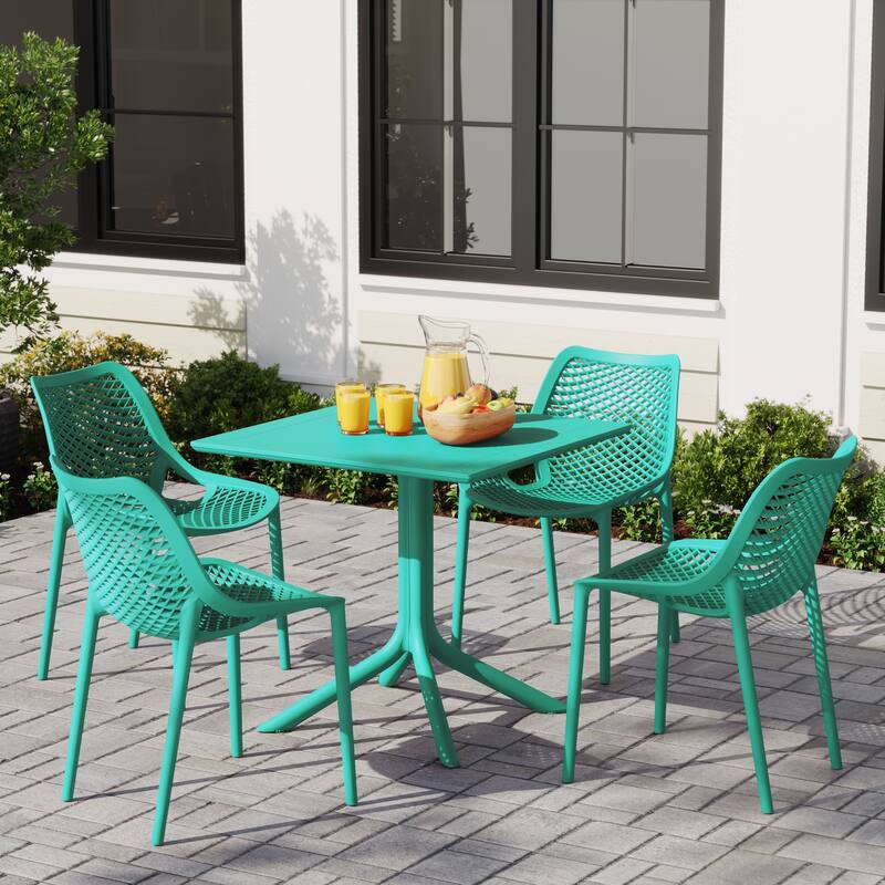 Frond and Form 4-Person Outdoor Square Dining Set
