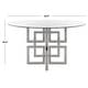 preview thumbnail 3 of 5, SAFAVIEH Couture Harlan 54-inch Glass Top Round Dining Table - 54 in. W x 54 in. L x 40 in. H