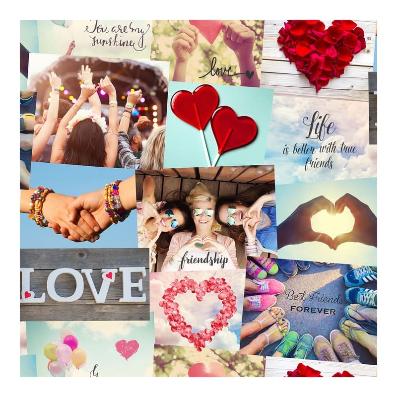 Fine Decor Cara Multicolor Collage Wallpaper