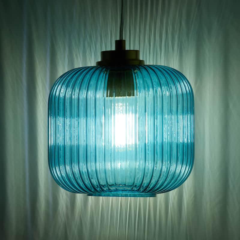 Digby River of Goods Glass and Metal Globe Shade Pendant Light