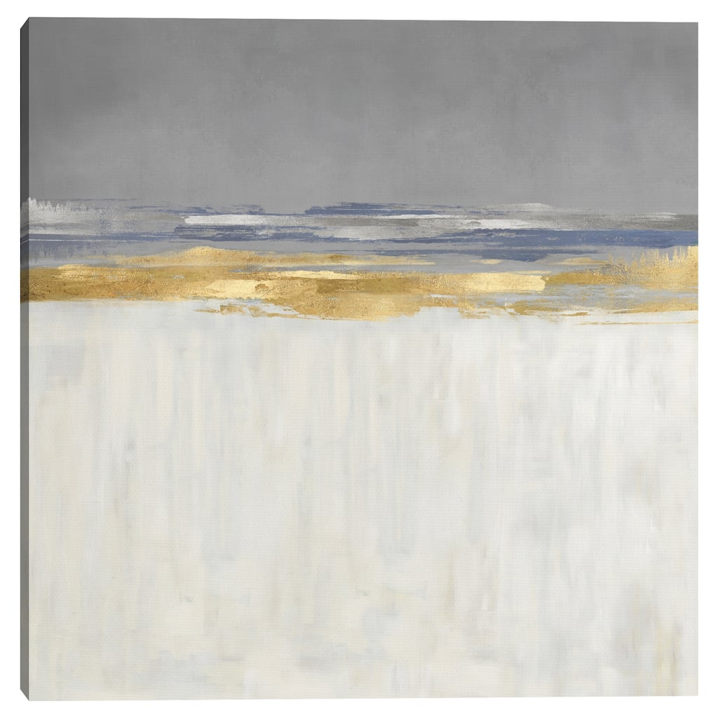 Gold and Silver Horizon I by Jake Messina Canvas Art Print