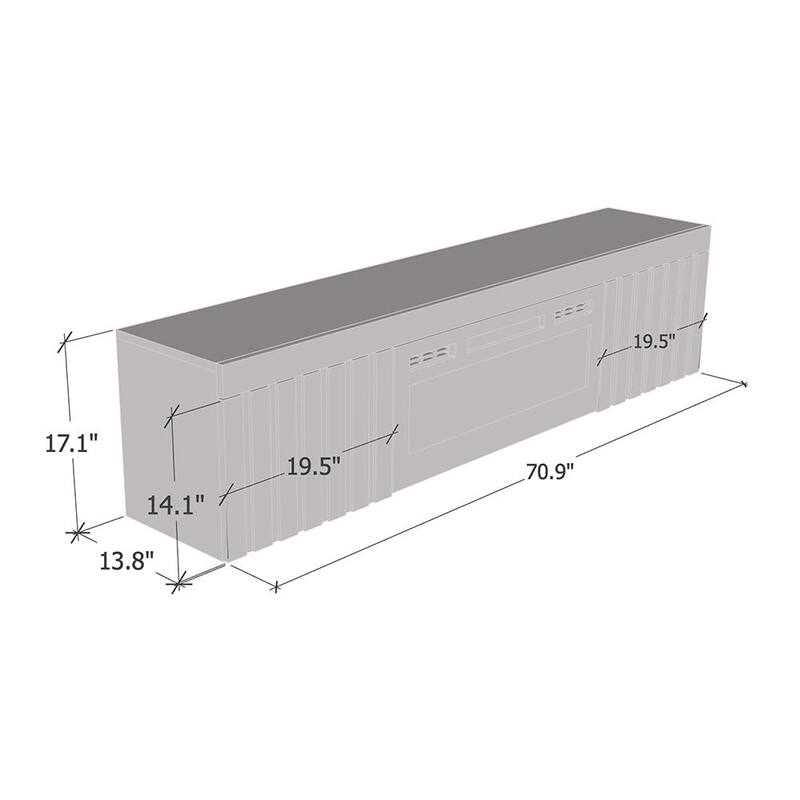Knoxville BL-EF Electric Fireplace 71" TV Stand