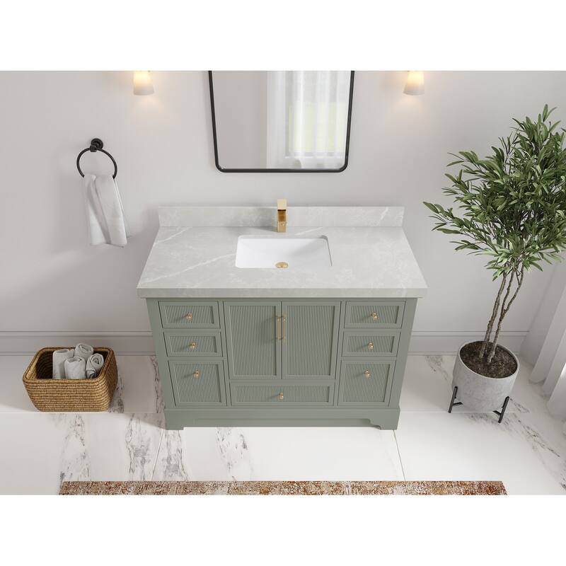 Willow Collections 48 in. W x 22 in. D Alys Single Sink Bathroom Vanity with Countertop